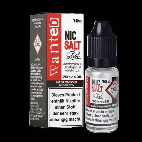 Wanted Salz Shot 70/30 20mg/ml 10ml STEUERWARE